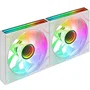 Mars Gaming Kit 2 ventiladores PC MF-3D Pro X2R blanco ARGB silencioso 12dB 12mm